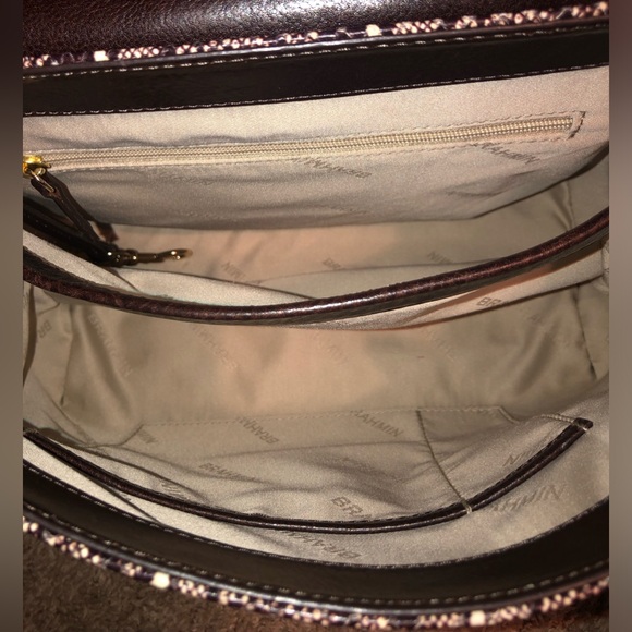 NWT-Brahmin-Rene-Expresso Caswell Satchel-Non Melbourne Croc-Mini Python-$395 - Picture 9 of 16